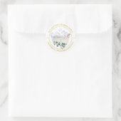 Eucalyptus Bubble Badetiket Ronde Sticker (Tas)
