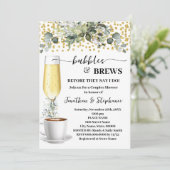 Eucalyptus Bubbles & Brouwt Koffie Vrijgezellenfee Kaart (Staand voorkant)