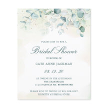 Eucalyptus Budget Bridal Shower