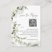 Eucalyptus Budget QR Code RSVP Informatiekaartje (Voorkant)