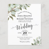 Eucalyptus BUDGET Weddenschap met details (Voorkant)