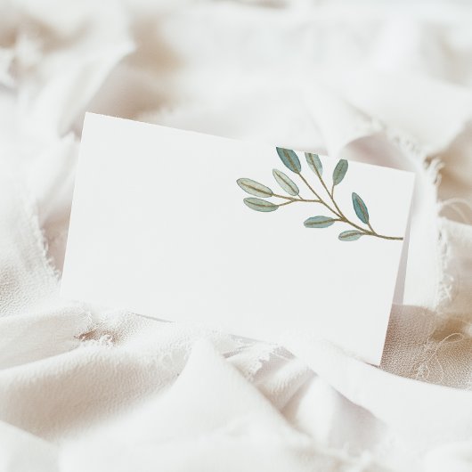 Eucalyptus Buffet Kaarten met Gold Veined Eucalypt Plaatskaartje