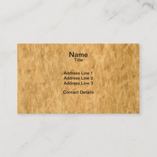 Eucalyptus Burr Veneer Woodgrain in blik Visitekaartje (Voorkant)