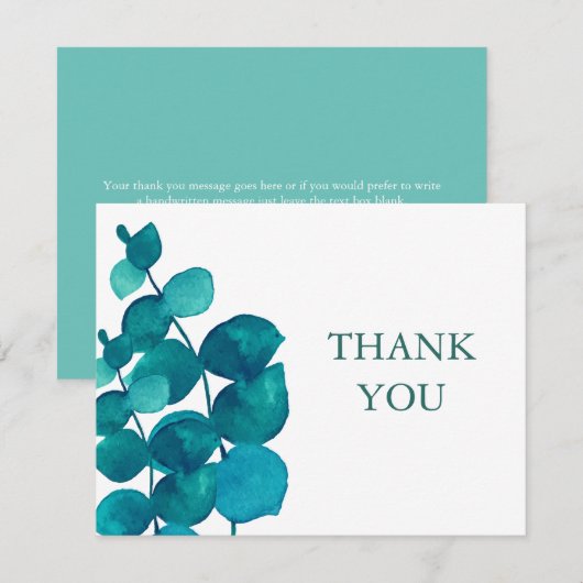 Eucalyptus Business Bedankkaart (Voorkant / Achterkant)