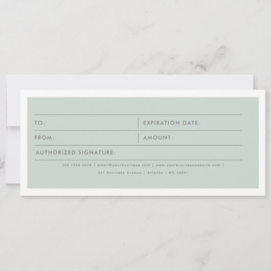 Eucalyptus Business Logo Cadeaubon (Voorkant)