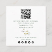 Eucalyptus Business Logo Verwijs een vriend Verwij Vierkante Visitekaartje (Achterkant)