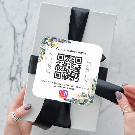Eucalyptus business name qr code instagram vierkante sticker