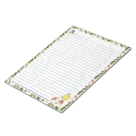 Eucalyptus Butterfly-Waterverf voor 40 pagina's Notitieblok (Schuin)