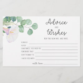 Eucalyptus/calla - advies en wensen vrijgezellenfe briefpapier