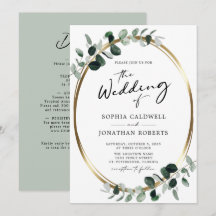 Eucalyptus Calligrafie Alles in Eén QR-code Trouwe