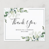 Eucalyptus Calligrafie Trouwbedankkaart (Voorkant)
