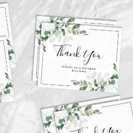 Eucalyptus Calligrafie Trouwbedankkaart