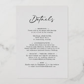 Eucalyptus Calligraphy All in One Weddenver Folie Uitnodiging (Achterkant)