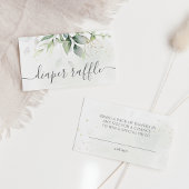 Eucalyptus Calligraphy Diaper Raffle Ticket Informatiekaartje