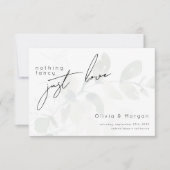 Eucalyptus Calligraphy Script Wedding RSVP Kaartje (Voorkant)