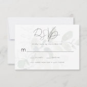 Eucalyptus Calligraphy Script Wedding RSVP Kaartje (Achterkant)