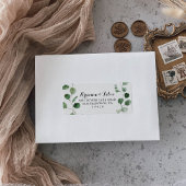 Eucalyptus Calligraphy Wedding RSVP Address Etiket