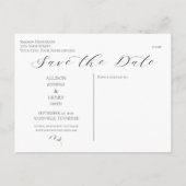 Eucalyptus Calligraphy Wedding Save the Date Aankondigingskaart (Achterkant)