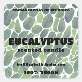Eucalyptus Candle Square Sticker