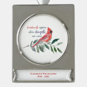 Eucalyptus Cardina Keepomwille Memorial Verzilverd Banner Ornament (Voorkant)