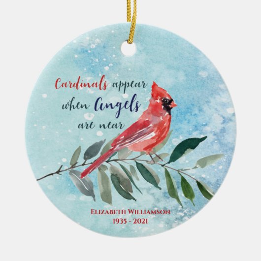 Eucalyptus Cardinals Memorial Keepomwille Foto Keramisch Ornament (Voorkant)