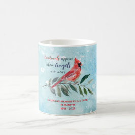 Eucalyptus Cardinals Waterverf kerstgedenkteken Koffiemok