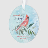 Eucalyptus Cardinals Waterverf kerstgedenkteken Ornament (voorkant)