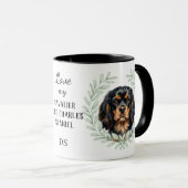 Eucalyptus Cavalier King Charles Spaniel Monogram Mok (Voorkant rechts)