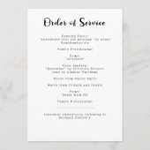 Eucalyptus Celebrating the Life of Funeral Program Programmakaart (Achterkant)