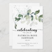 Eucalyptus Celebrating the Life of Funeral Program Programmakaart (Voorkant / Achterkant)