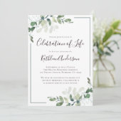 Eucalyptus Celebration of Life Kaart (Staand voorkant)