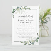 Eucalyptus Celebration of Life Memorial Invitation Kaart (Staand voorkant)