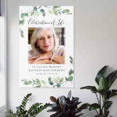 Eucalyptus Celebration of Life Photo Welcome Sign Poster