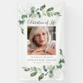 Eucalyptus Celebration of Life Photo Welcome Spandoek (Verticaal)