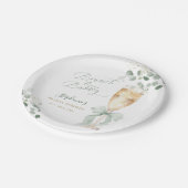 Eucalyptus Champagne Bridal Shower Papieren Bordje (Gekanteld)