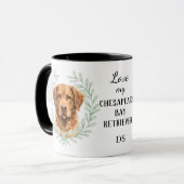 Eucalyptus Chesapeake Bay Retriever Honden Monogra Mok (Voorkant links)
