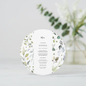 Eucalyptus Circle Menu Kaart (Staand voorkant)