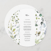 Eucalyptus Circle Menu Kaart (Voorkant / Achterkant)