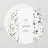 Eucalyptus Circle Tabelnummer Zitkaarten Kaart (Voorkant / Achterkant)