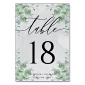 Eucalyptus Clean Eenvoudig Seat Plan Moderne handt Kaart (Achterkant)