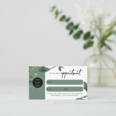 Eucalyptus Client Afspraakkaart QR-code Logo Visitekaartje (Staand voorkant)