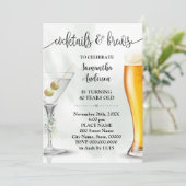 Eucalyptus Cocktails & Brews Couples Shower Kaart (Staand voorkant)