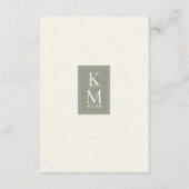 Eucalyptus Color Tones Wedding Details Grn ID901 Informatiekaartje (Achterkant)