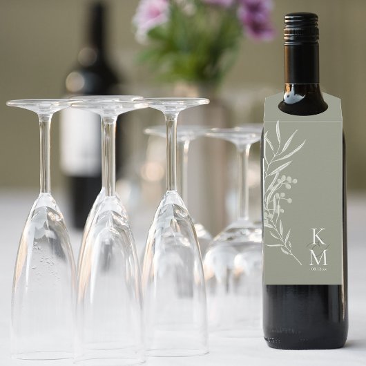 Eucalyptus Color Tones Wedding Green2 ID901 Flessenhanger