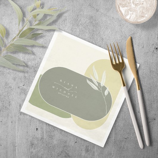 Eucalyptus Color Tones Wedding Green2 ID901 Napkin Servet