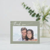 Eucalyptus Color Tones Wedding Green ID901 Bedankkaart (Staand voorkant)