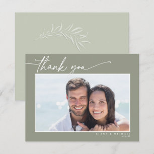 Eucalyptus Color Tones Wedding Green ID901 Bedankkaart