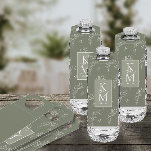 Eucalyptus Color Tones Wedding Green ID901 Flessenhanger