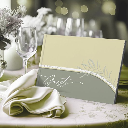 Eucalyptus Color Tones Wedding Green ID901 Gastenboek