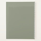 Eucalyptus Color Tones Wedding Green ID901 Planner (Achterkant)